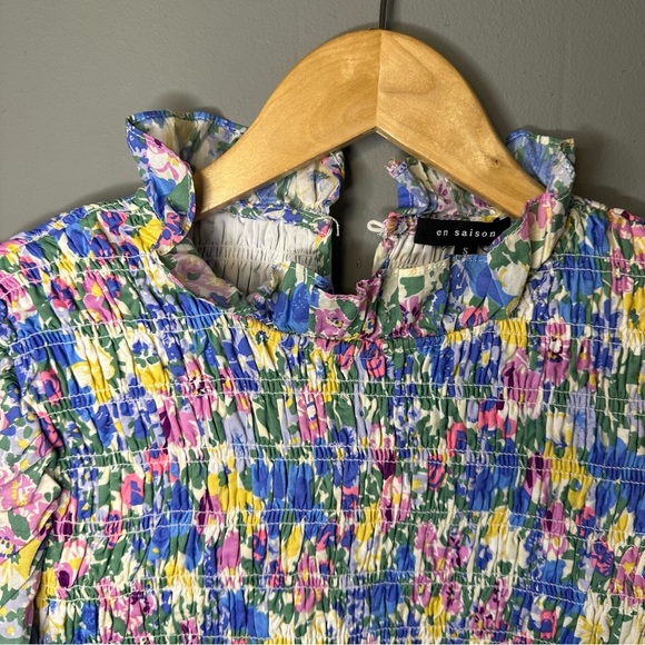En Saison Smocked Floral Top - Picture 6 of 10